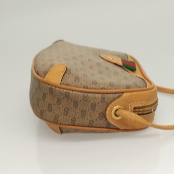 GUCCI GG Supreme Web Sherry Line Bag PVC Beige Gold 164 02 066 Auth yk18484 - Picture 5 of 16